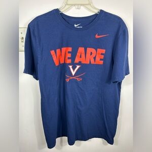 UVA T Shirt Nike University Of Virginia Men’s L‎ Athletic Cut Hoos Cavaliers